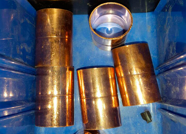Uniones de cobre